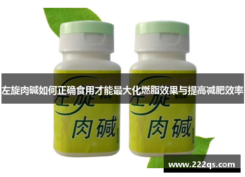 左旋肉碱如何正确食用才能最大化燃脂效果与提高减肥效率