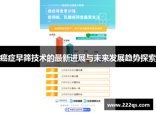 癌症早筛技术的最新进展与未来发展趋势探索